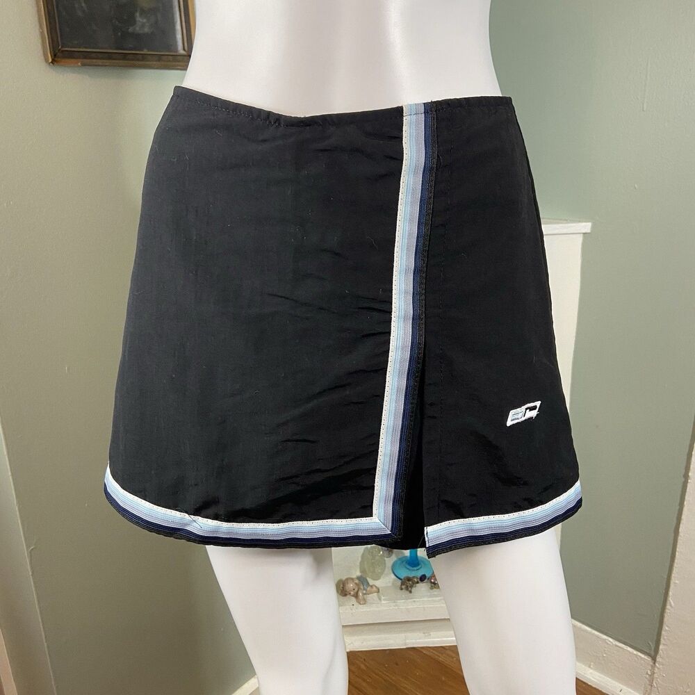 Black Women’s Tennis Skort with Blue Trim